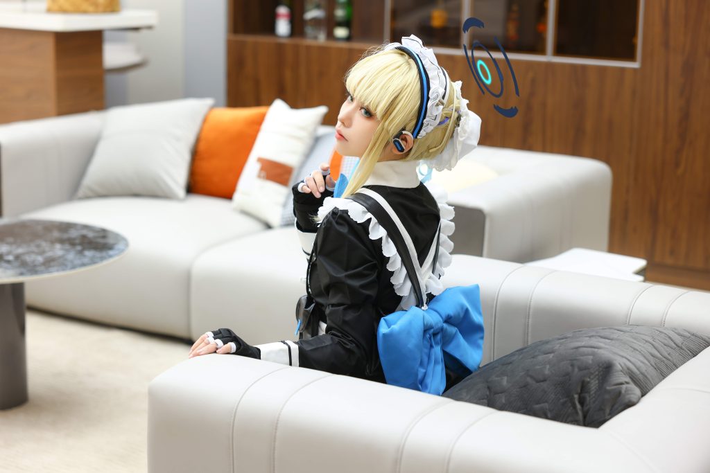 G44不会受伤飞鸟马时写真｜蔚蓝档案C&C女仆特务夜景天台+室内高键