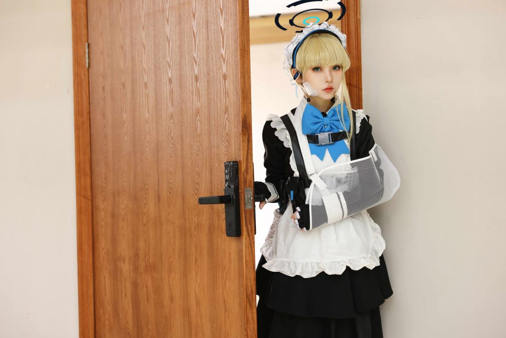 图片[5]-G44不会受伤飞鸟马时写真｜蔚蓝档案C&C女仆特务夜景天台+室内高键