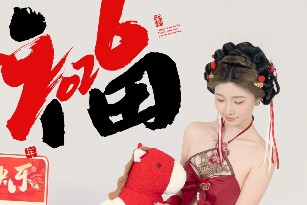 图片[3]-年年《马上有福》新春国风写真｜马年福字主题高调棚拍解析