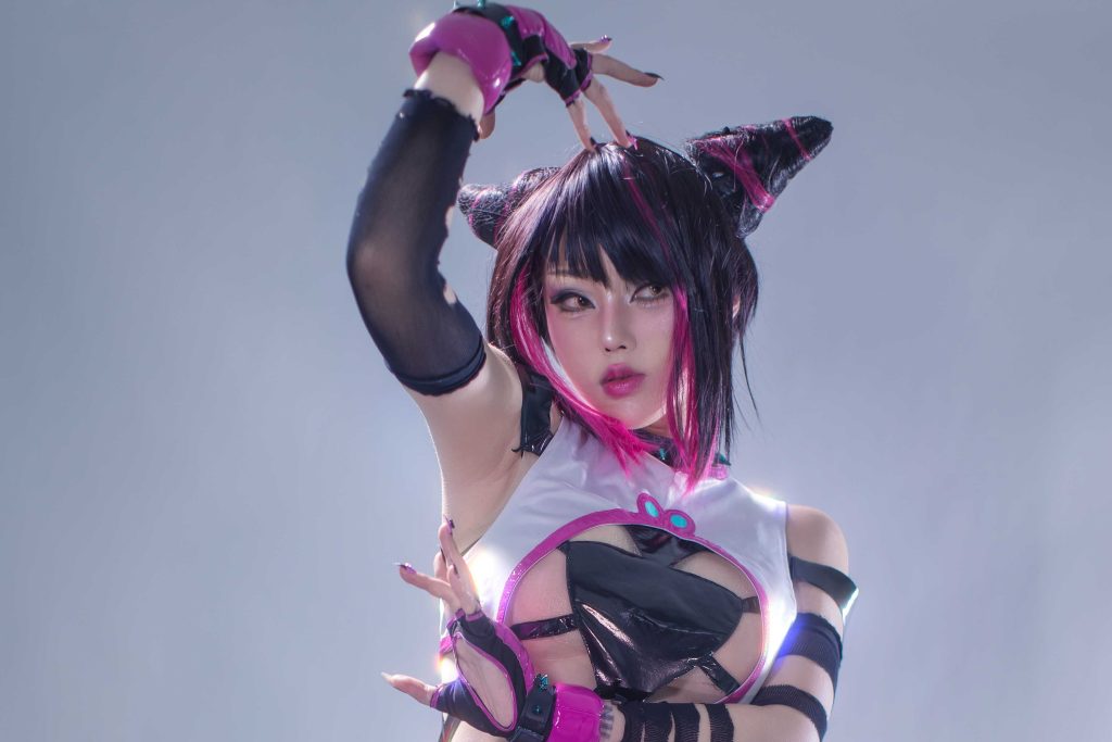 图片[4]-钛合金 Yuri 韩蛛俐写真解析：钛合金TiTi《街头霸王6》Juri Cos图集赏析