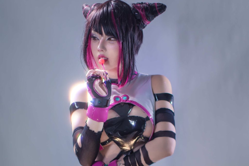 图片[3]-钛合金 Yuri 韩蛛俐写真解析：钛合金TiTi《街头霸王6》Juri Cos图集赏析