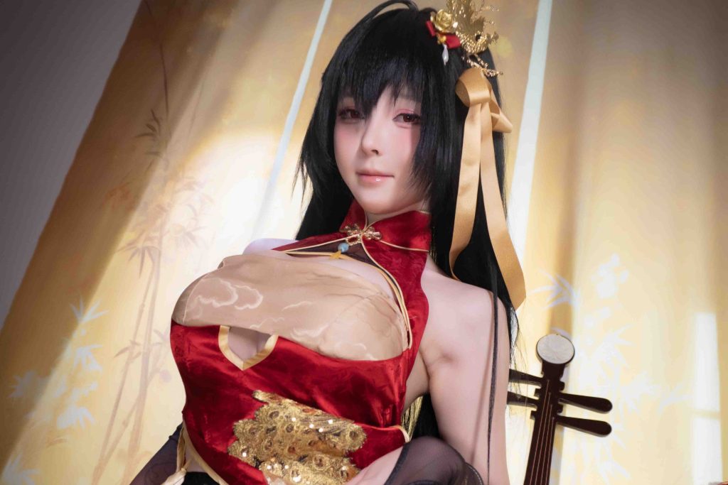 图片[9]-一小央泽大凤旗袍写真赏析｜泽鸽演绎碧蓝航线大凤凤鸣春晓