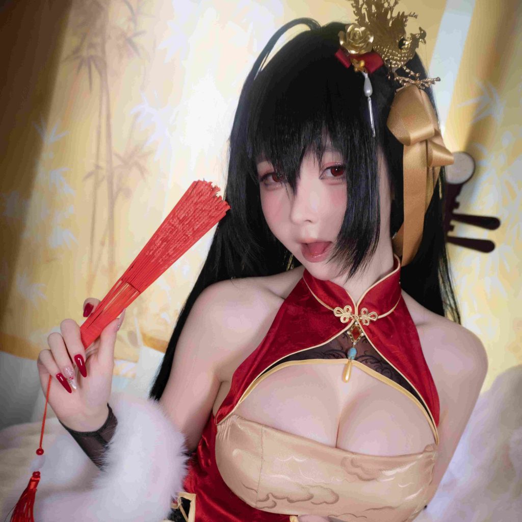 图片[3]-一小央泽大凤旗袍写真赏析｜泽鸽演绎碧蓝航线大凤凤鸣春晓