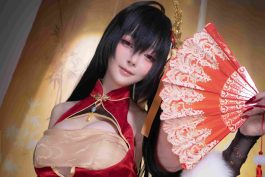 一小央泽大凤旗袍写真赏析：泽鸽演绎《碧蓝航线》大凤凤鸣春晓的东方华丽感-绅士网