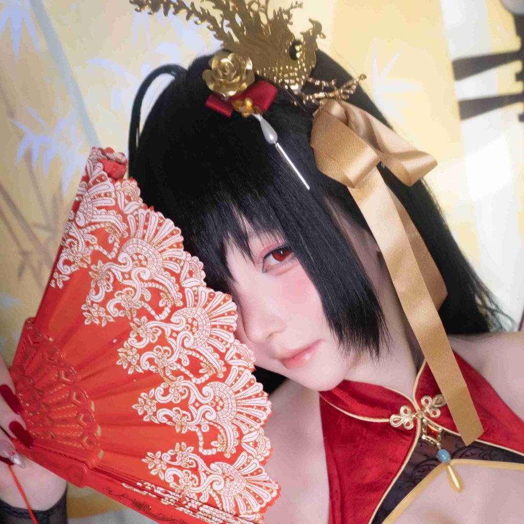 图片[7]-一小央泽大凤旗袍写真赏析｜泽鸽演绎碧蓝航线大凤凤鸣春晓