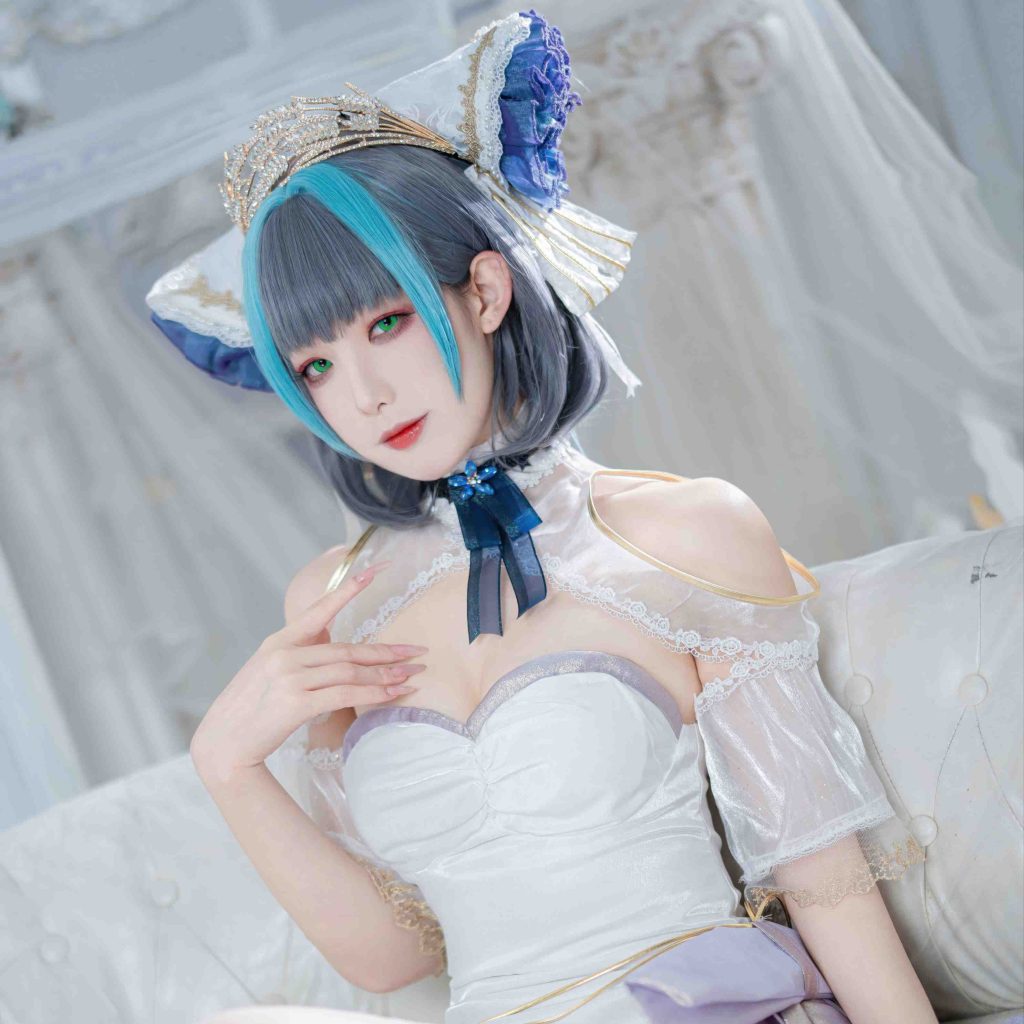图片[2]-封疆疆v碧蓝航线柴郡cos写真｜Cheshire冰雪公主图集赏析