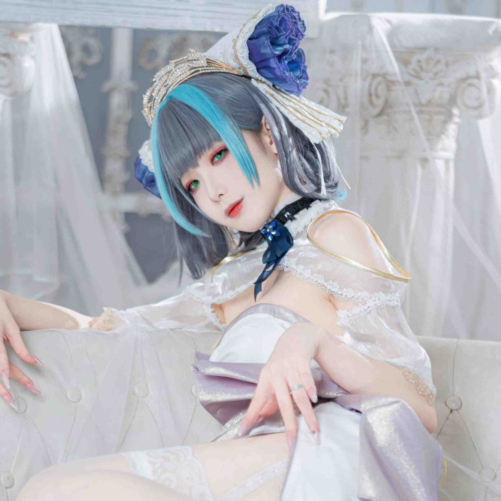 图片[5]-封疆疆v碧蓝航线柴郡cos写真｜Cheshire冰雪公主图集赏析