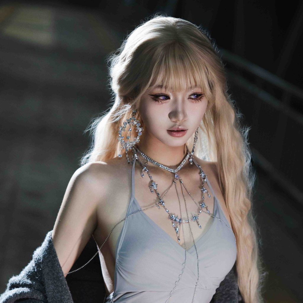 图片[6]-柒柒要乖哦(Lust77)辛德瑞拉写真解析：冷调夜色下的现代公主感