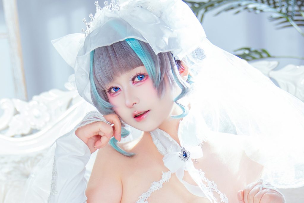 图片[6]-喵喵的喵吖柴郡婚纱写真，碧蓝航线猫系花嫁cos赏析