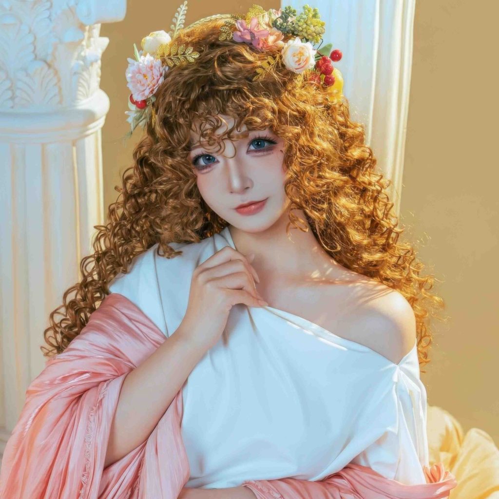 图片[6]-玉汇丰收之神写真解析｜古典神话风花冠白袍女神造型
