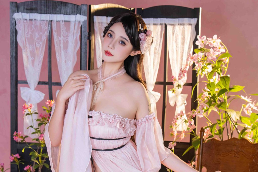 图片[4]-奈汐酱nice粉红茶事写真赏析，粉色花房茶会主题人像