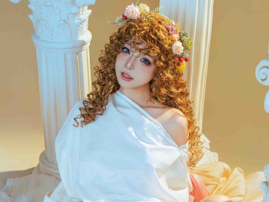 图片[7]-玉汇丰收之神写真解析｜古典神话风花冠白袍女神造型