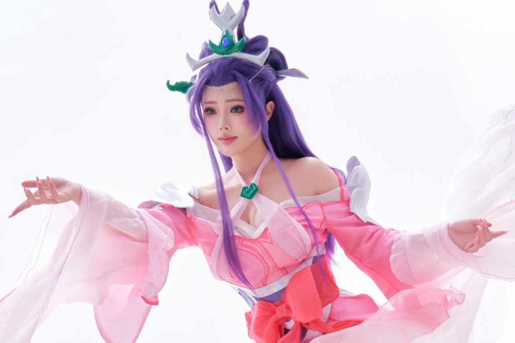 钛合金titi風仙子写真，玉剑传说迦娜粉紫仙子cos图集