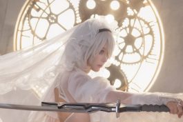 CatDemon你的喵崽尼尔机械纪元2B花嫁写真:白色圣堂里的机械新娘-绅士网