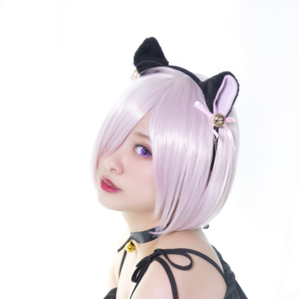 图片[7]-洛璃LoLiSAMA FGO玛修猫咪写真｜粉发猫耳学妹的白色柔光氛围