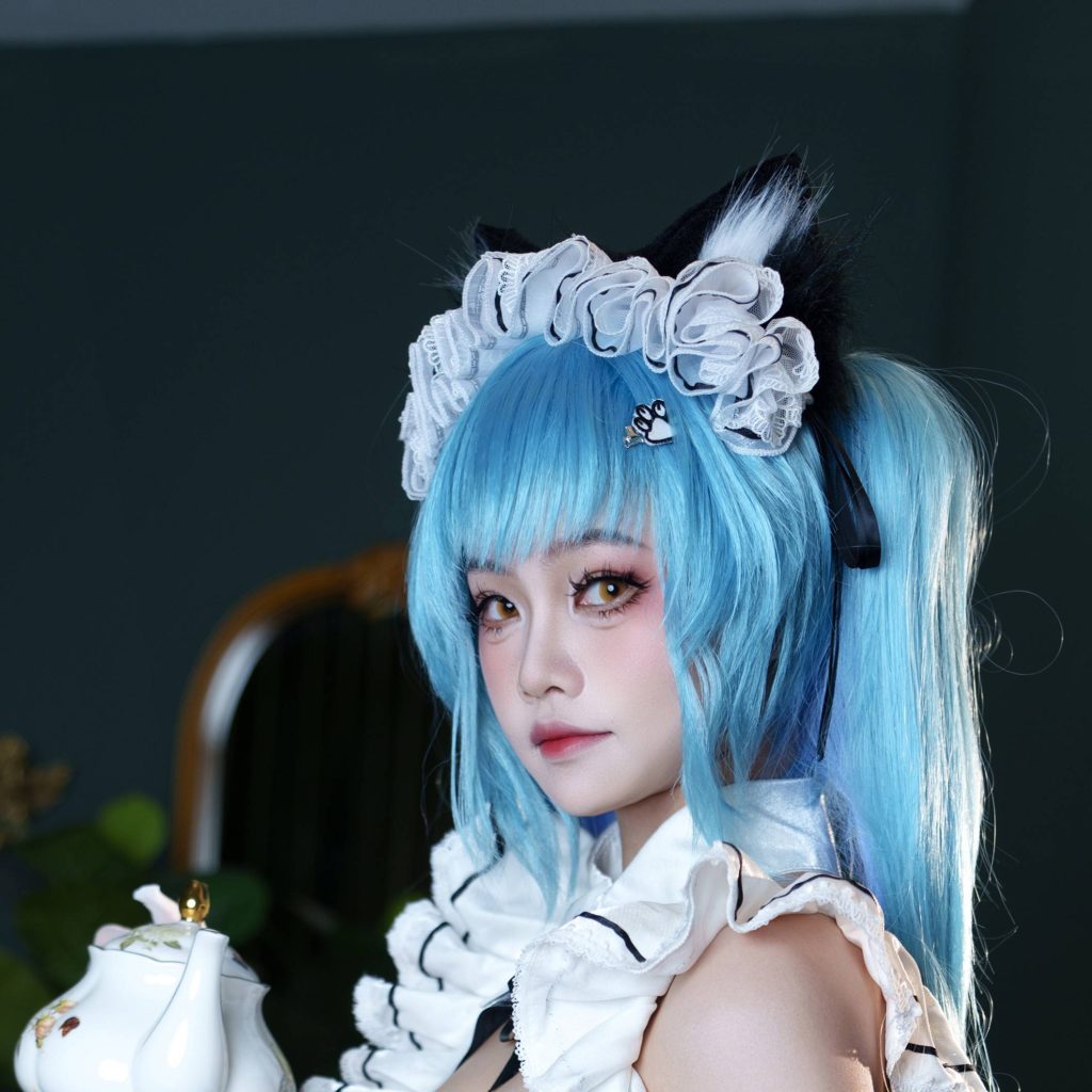 图片[2]-慢炖仓鼠球 普利瓦蒂：不友善的女仆写真｜胜利女神妮姬COS作品赏析