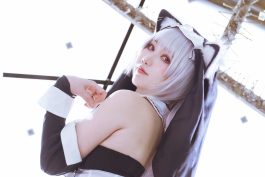 雇頁頁 阿尔维纳 修女ver写真赏析,银发猫耳修女的光影美学-绅士网