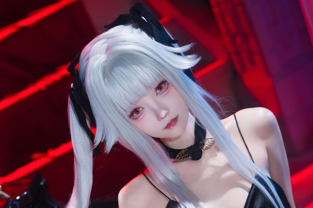 图片[5]-大大卷卷小卷《美少女万华镜》礼服写真解析，篝之雾枝白发红瞳冷艳登场