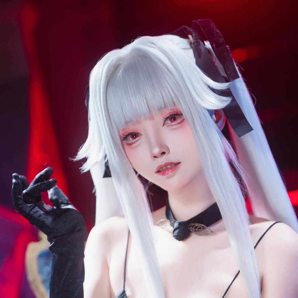 图片[4]-大大卷卷小卷《美少女万华镜》礼服写真解析，篝之雾枝白发红瞳冷艳登场