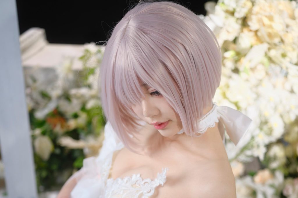 图片[3]-湖里狸玛修花嫁写真解析｜FGO玛修·基列莱特月光花房白纱造型