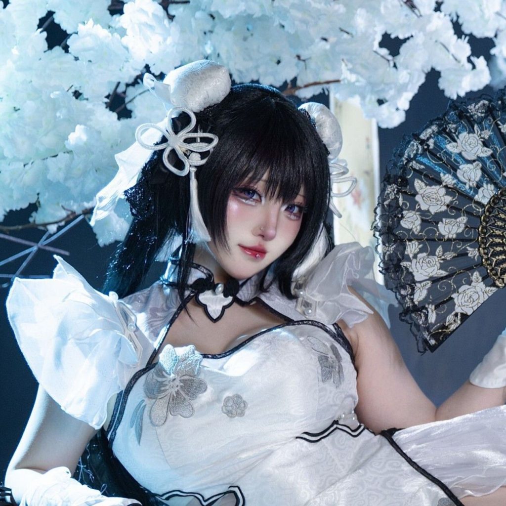 图片[4]-soso嗖嗖殷紫萍玉髓冰心Cosplay写真｜永劫无间月白旗袍造