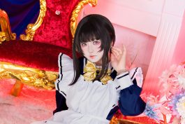 喵喵的喵吖 四季夏目女仆写真:华丽棚景里的清冷咖啡馆气质-绅士网