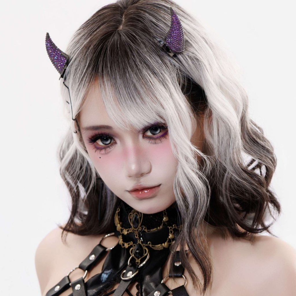 图片[8]-柒柒要乖哦魔女盛宴写真赏析｜银发魔女暗黑哥特造型摄影