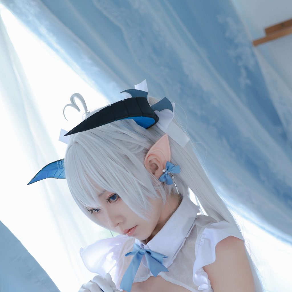 图片[2]-G44不会受伤 琉璃Cosplay写真 白色恶魔少女幻想系摄影作品赏析