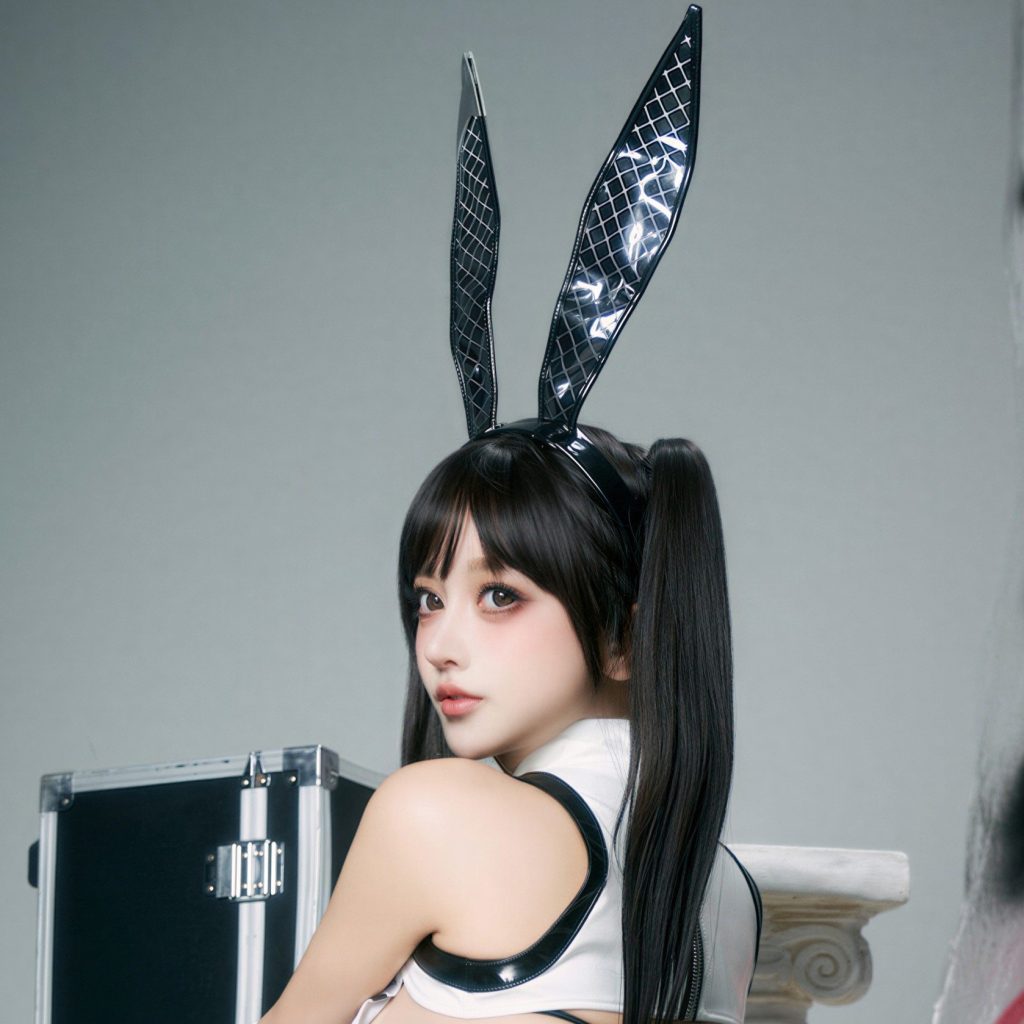 图片[3]-过期米线线喵COS贝伊闪耀兔女郎写真｜胜利女神NIKKE贝伊Cosplay