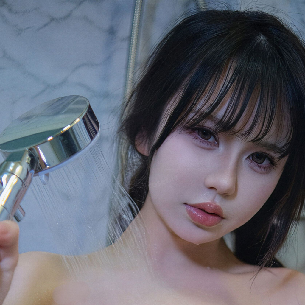 图片[4]-Tina很妖孽呀《沐浴》写真赏析｜浴室水景与冷色人像摄影解析