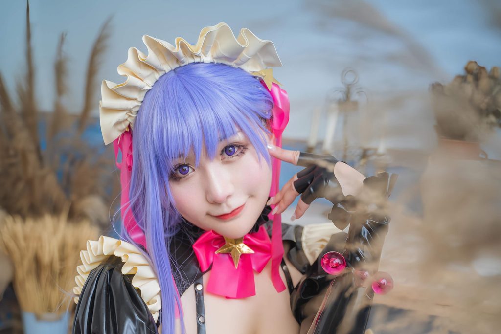 图片[8]-三刀刀miido BB同人女仆写真赏析｜Fate BB紫发女仆Cosplay作品
