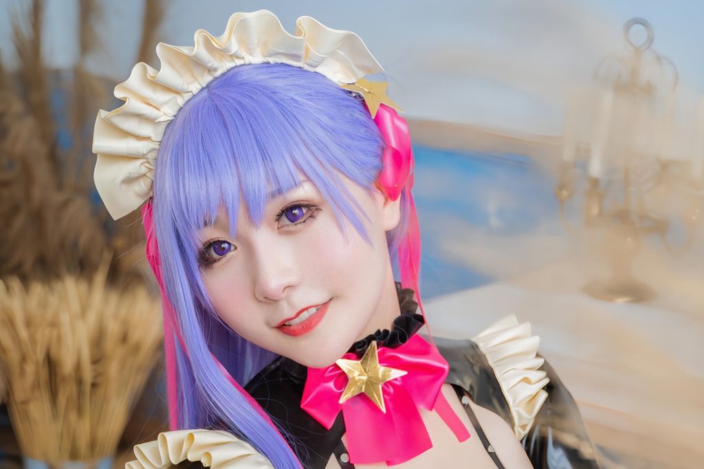 图片[7]-三刀刀miido BB同人女仆写真赏析｜Fate BB紫发女仆Cosplay作品