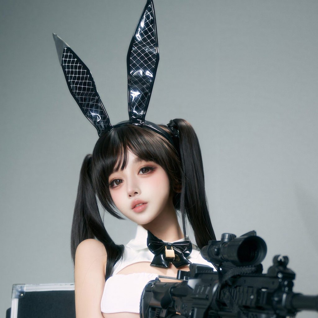 图片[2]-过期米线线喵COS贝伊闪耀兔女郎写真｜胜利女神NIKKE贝伊Cosplay