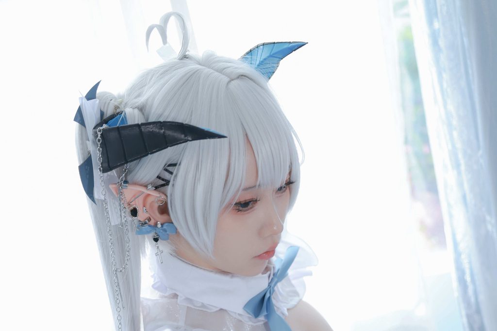 图片[10]-G44不会受伤 琉璃Cosplay写真 白色恶魔少女幻想系摄影作品赏析