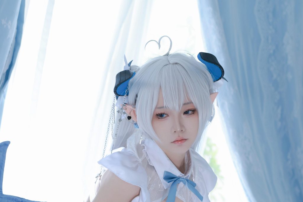 图片[3]-G44不会受伤 琉璃Cosplay写真 白色恶魔少女幻想系摄影作品赏析