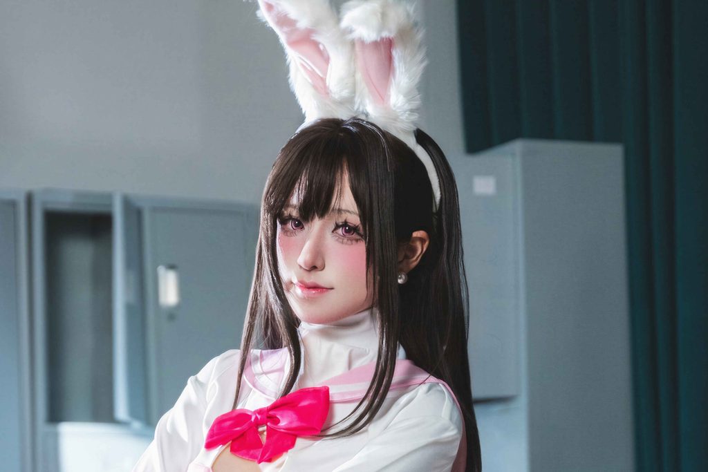 图片[5]-双木扶苏卯之樱JK兔女郎写真｜日系Cosplay角色摄影与光影赏析