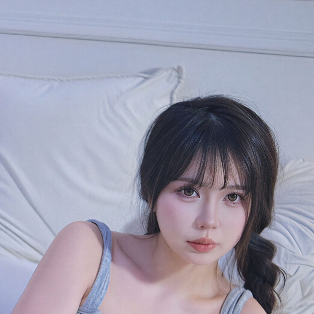 图片[7]-Tina很妖孽呀《沐浴》写真赏析｜浴室水景与冷色人像摄影解析