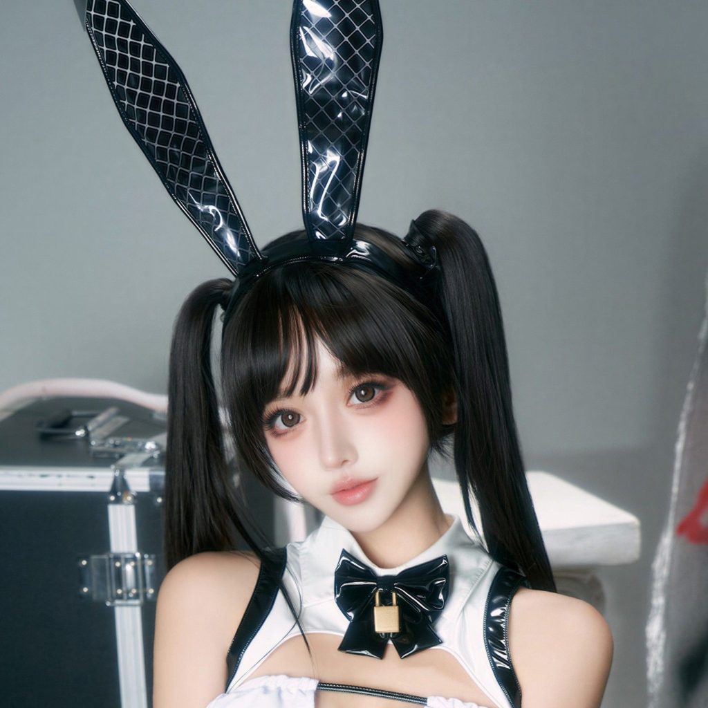 图片[7]-过期米线线喵COS贝伊闪耀兔女郎写真｜胜利女神NIKKE贝伊Cosplay