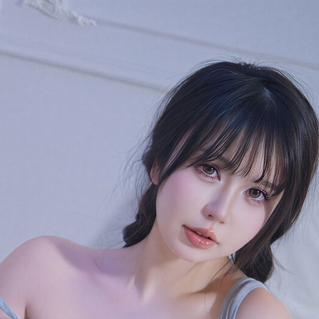 图片[8]-Tina很妖孽呀《沐浴》写真赏析｜浴室水景与冷色人像摄影解析