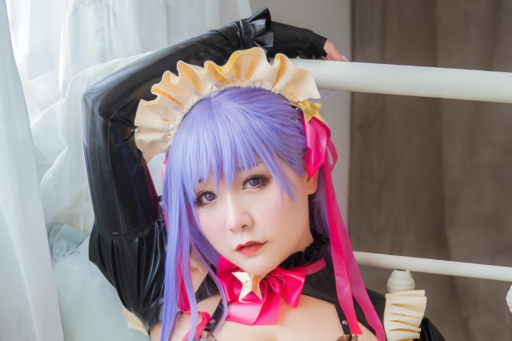 图片[2]-三刀刀miido BB同人女仆写真赏析｜Fate BB紫发女仆Cosplay作品
