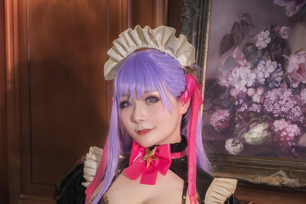 图片[9]-三刀刀miido BB同人女仆写真赏析｜Fate BB紫发女仆Cosplay作品
