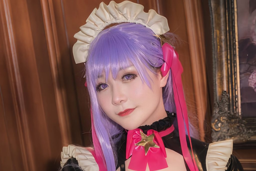 图片[10]-三刀刀miido BB同人女仆写真赏析｜Fate BB紫发女仆Cosplay作品