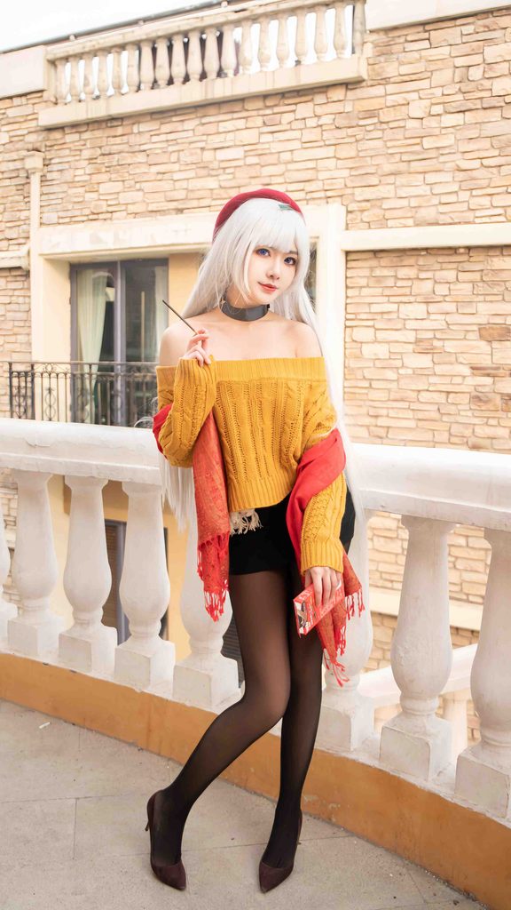 图片[9]-源纱希喵喵喵贝尔法斯特写真｜碧蓝航线女仆长的购物日Cosplay