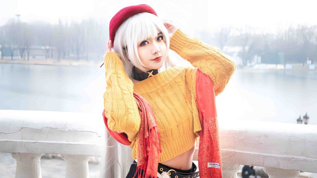图片[10]-源纱希喵喵喵贝尔法斯特写真｜碧蓝航线女仆长的购物日Cosplay